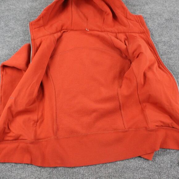 Lululemon Hoodie Womens 4 Scuba Full Zip Fleece Sweatshirt Orange Casual Gym - Picture 5 of 5
